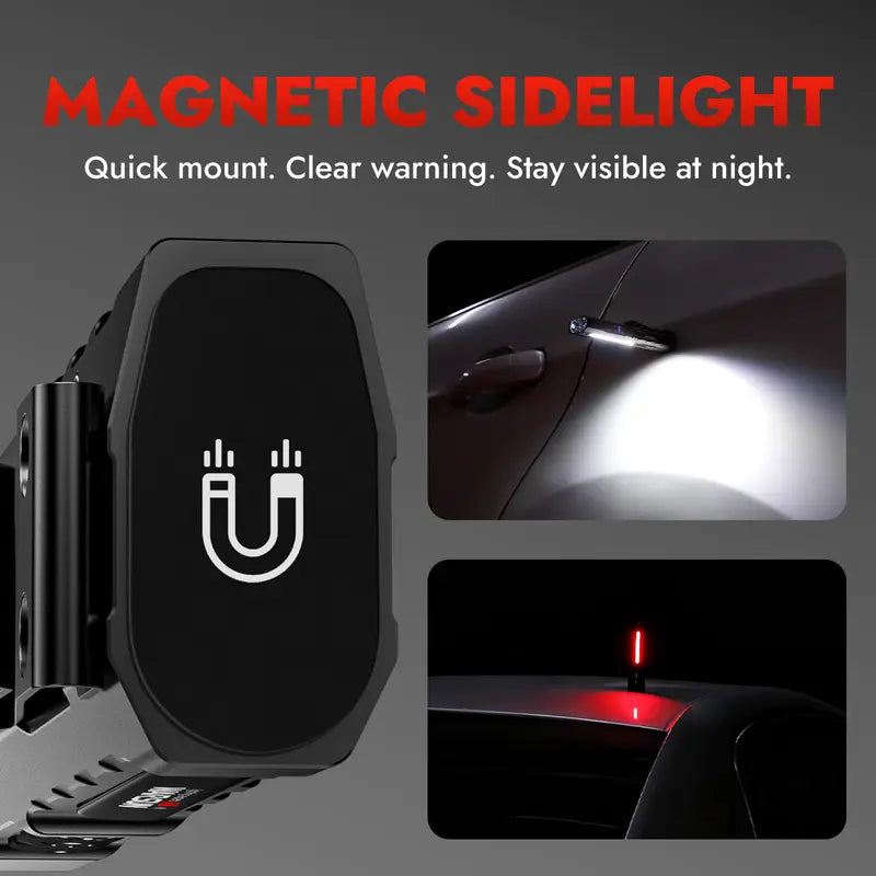 T9 EDC Flashlight – 1500 Lumens Multi-Light LED with Red Laser, UV & USB-C Rechargeable