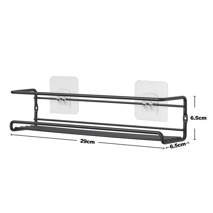 Wall Mounted Spice Organizer 2/4PCS Kitchen Storage Racks with Adhesive Stickers & Screws