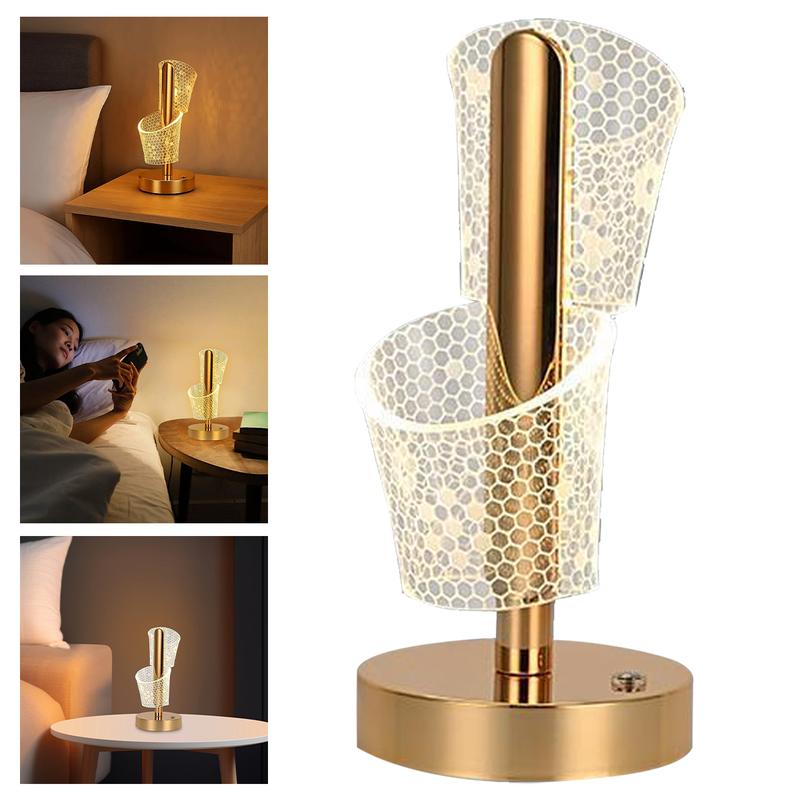 USB Rechargeable Modern Crystal Table Lamp LED Night Light