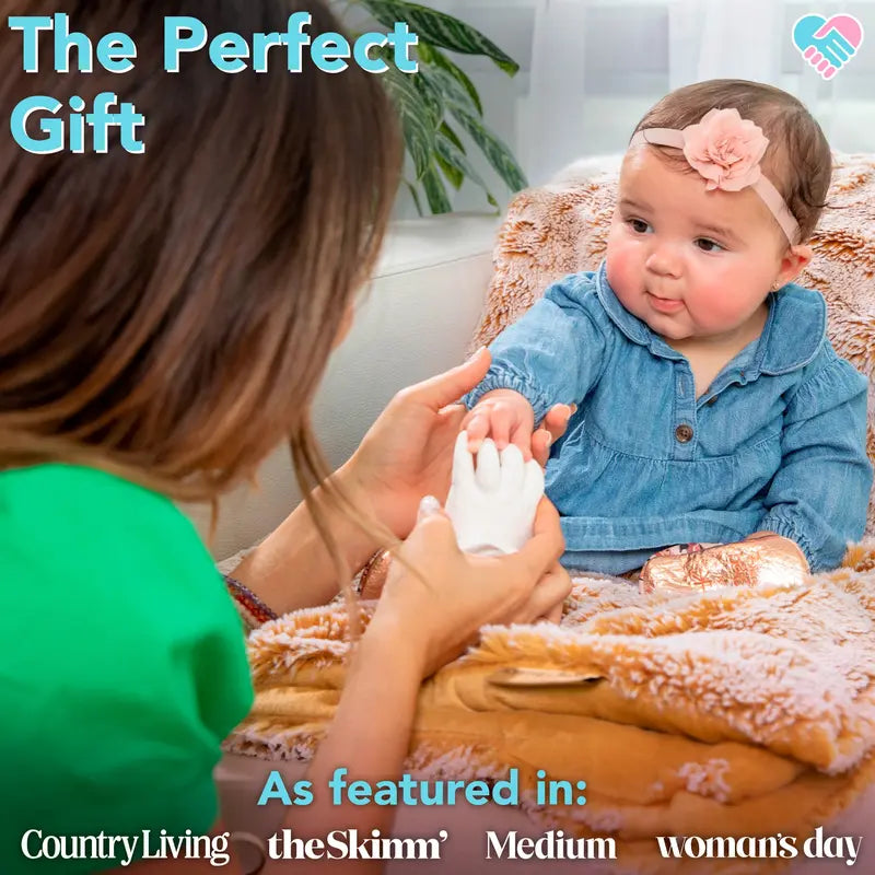 Luna Bean Baby Casting Kit – 2pc Hand and Foot Mold, Ideal for Nursery Décor and Maternity Gifts