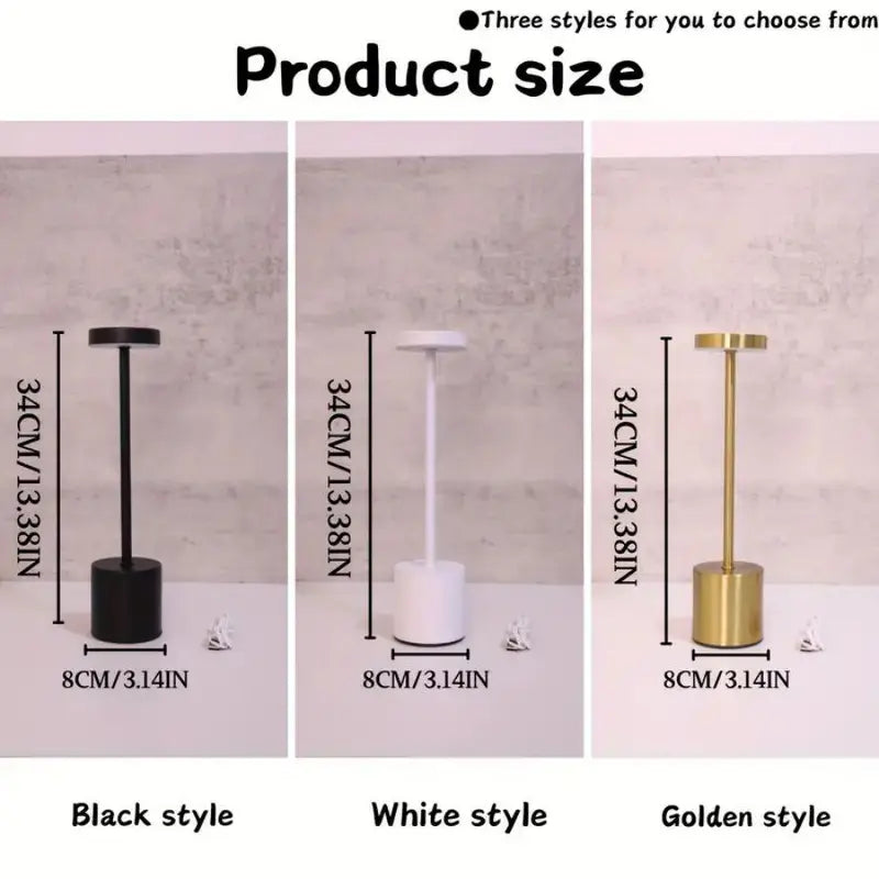 USB Rechargeable Table Lamp Modern Touch Control LED Desk Lamp, Wireless Ambient Light