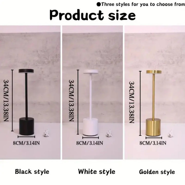 USB Rechargeable Table Lamp Modern Touch Control LED Desk Lamp, Wireless Ambient Light