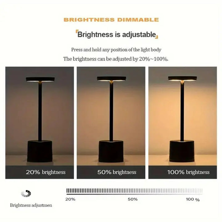 USB Rechargeable Table Lamp Modern Touch Control LED Desk Lamp, Wireless Ambient Light