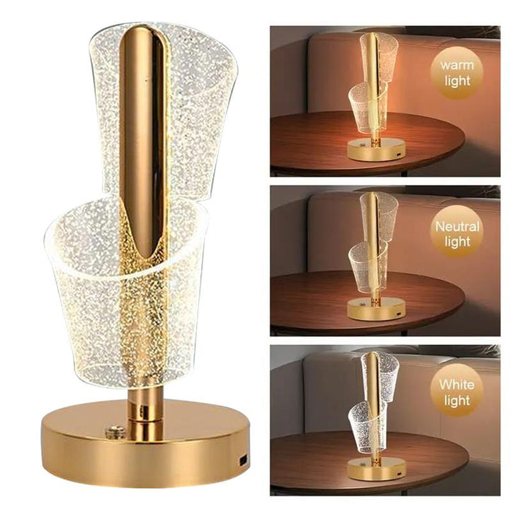 USB Rechargeable Modern Crystal Table Lamp LED Night Light