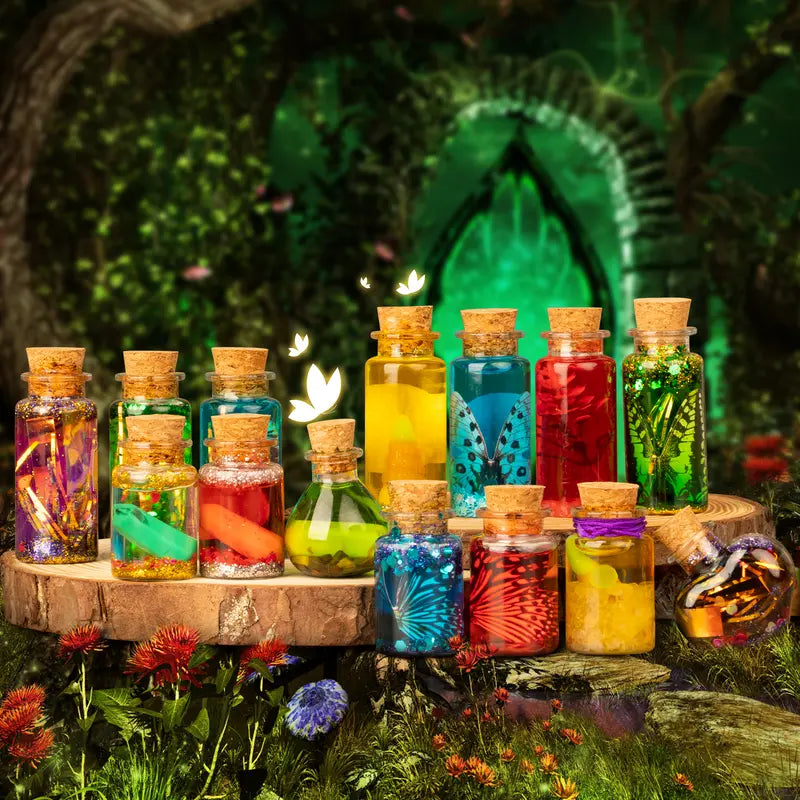 DIY Magic Potion Kit for Kids – Alritz 20-Bottle Wizard Dress-Up Toy for Boys & Girls, Ages 6+