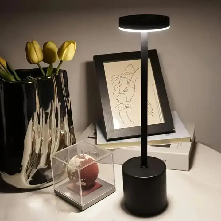 USB Rechargeable Table Lamp Modern Touch Control LED Desk Lamp, Wireless Ambient Light