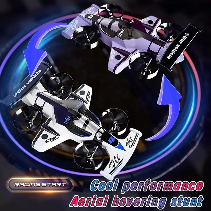 Remote-Controlled Car & Plane Combo 360-Degree Drift Tires, Land & Air Capable