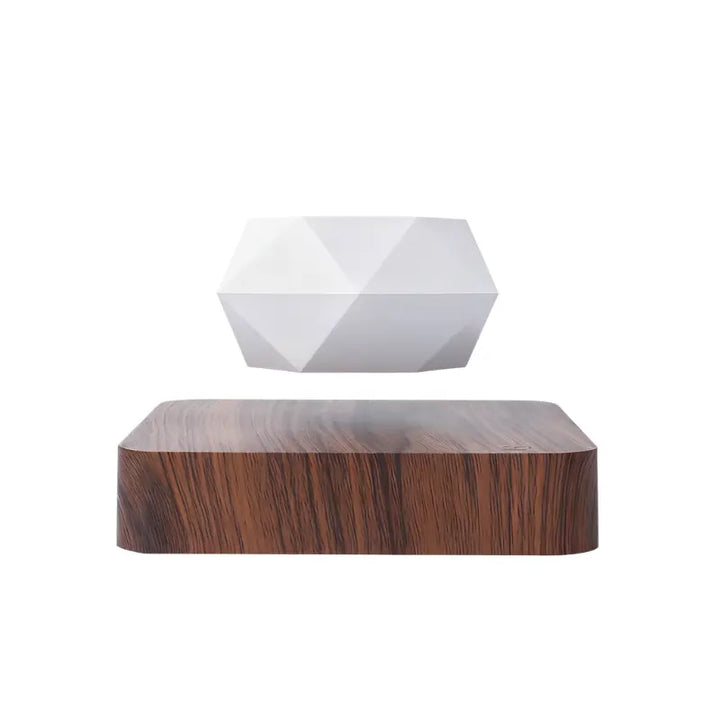 Magnetic Levitation Plant Pot – Black Wood Grain & White Marble with Unique Levitation Effect for Air Plants