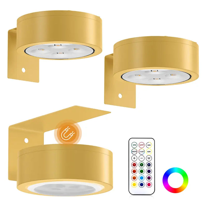 3-Pack RGB Picture Lights Magnetic Wall Lights with Remote, Timer, and Dimmable Control