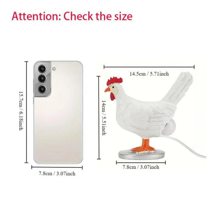 Chicken Design Desktop Decorative Light Cute Resin Animal Lamp for Home & Office Decor