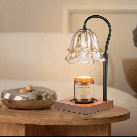 Flower-Shaped Candle Warmer Lamp with with Timer