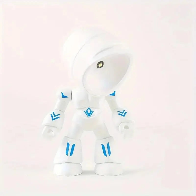 LED Mini Robot Night Light Cute Cartoon Companion Lamp for Bedroom & Desk Decor