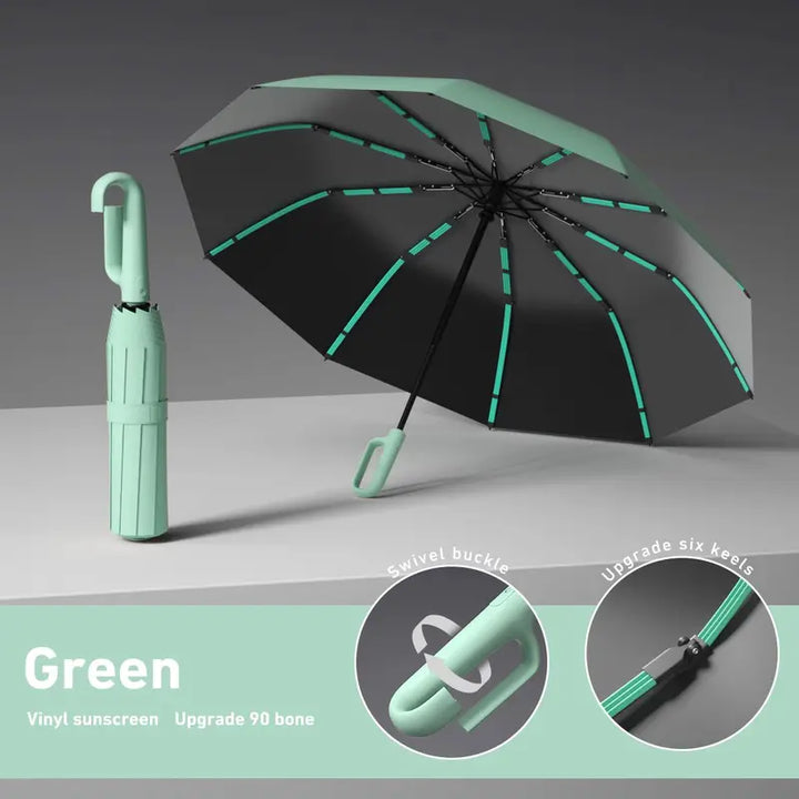 Automatic Folding Umbrella Windproof & Waterproof Portable Rain Umbrella for Men & Women