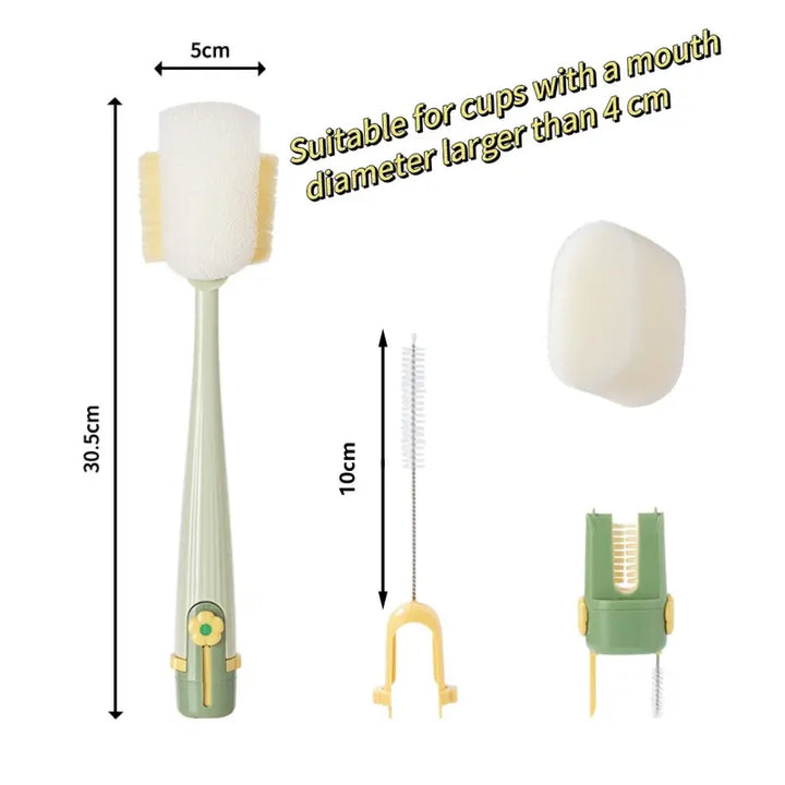 5-in-1 Multifunctional Bottle Brush Cup Lid Cleaner & Kitchen Cleaning Tool