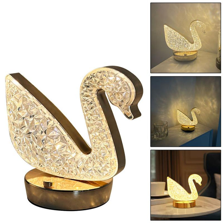 USB Rechargeable Modern Crystal Table Lamp LED Night Light