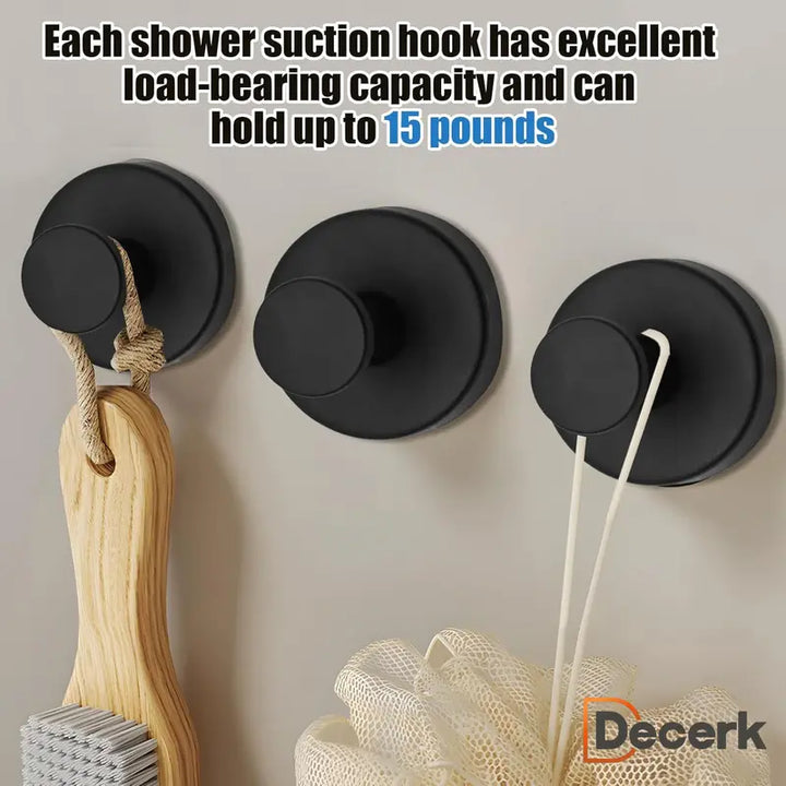 2 PCS Suction Cup Hooks – Waterproof Reusable Bathroom & Shower Towel Hooks