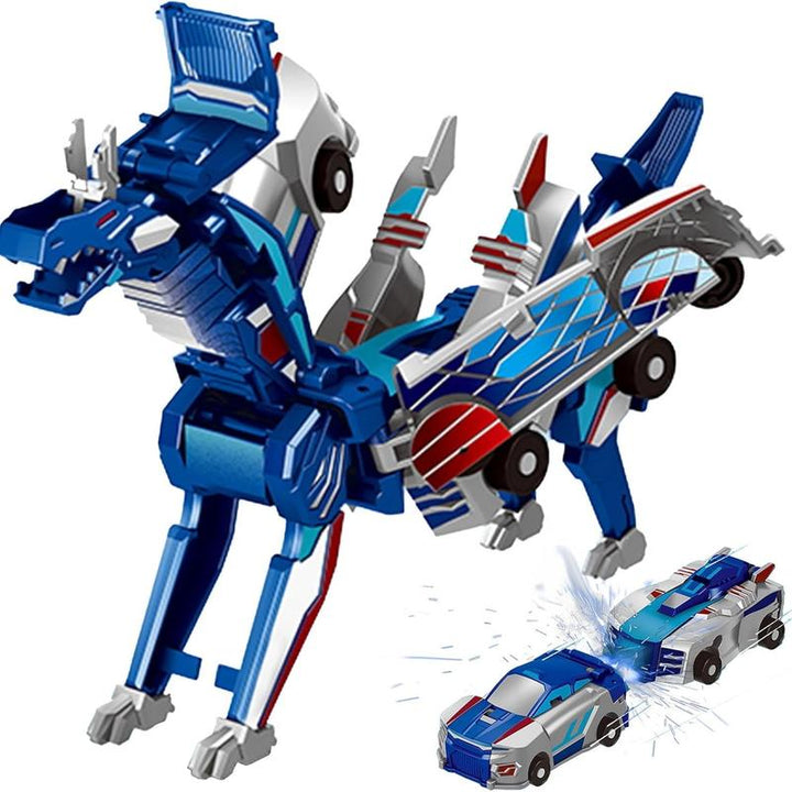 Magnetic Dinosaur Transformer Toy – 2-in-1 Cars that Transform into Flying Dragon, Deer & Unicorn