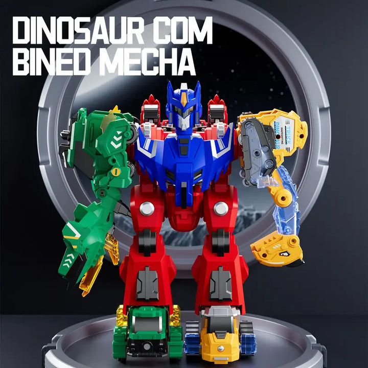 6-in-1 Magnetic Dinosaur Transformer Car – Auto Collision to Dragon & Unicorn, Build-Your-Own STEM Toy