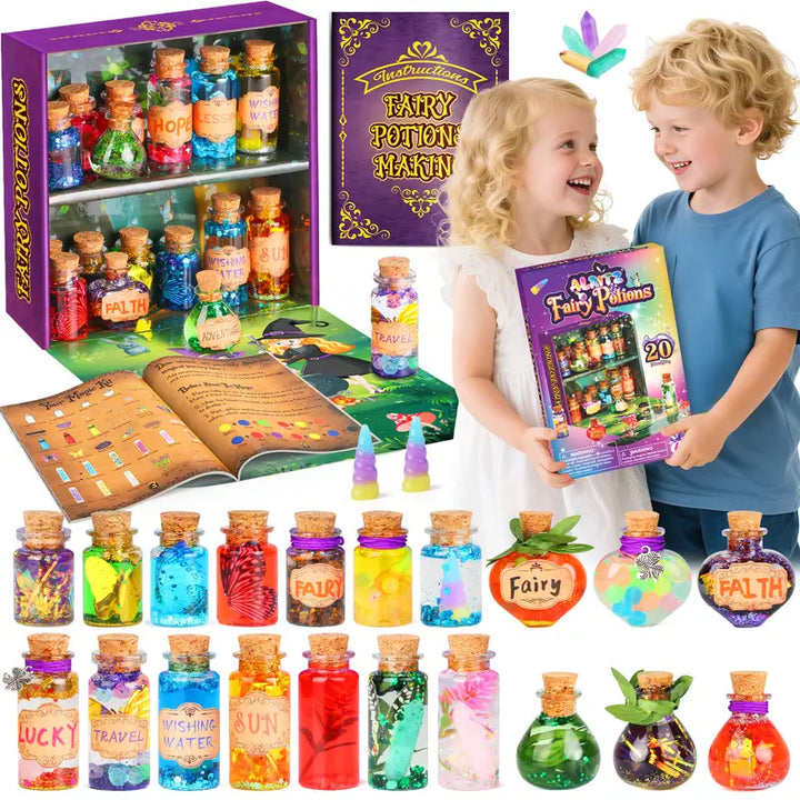 DIY Magic Potion Kit for Kids – Alritz 20-Bottle Wizard Dress-Up Toy for Boys & Girls, Ages 6+