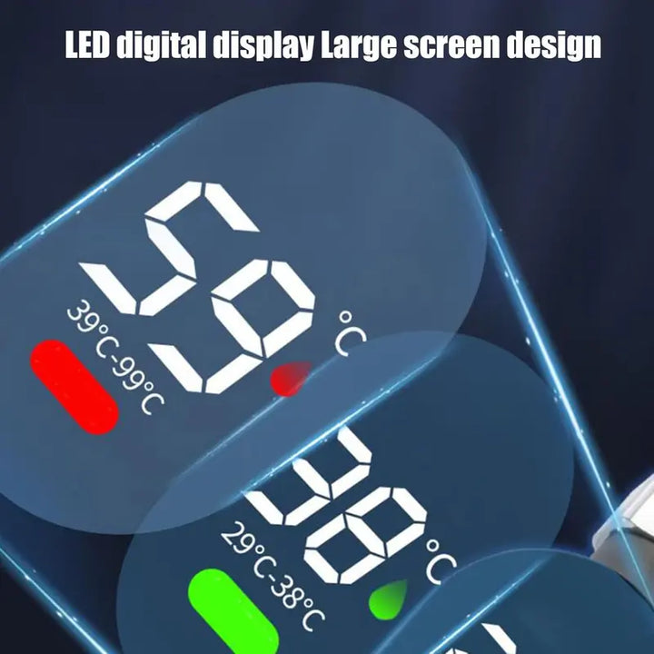 Shower Temperature Sensor Digital Thermometer with 1/2 Inch Nut Size, Precise Water Monitor