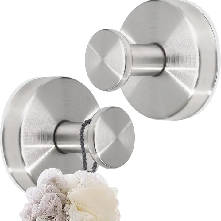 2 PCS Suction Cup Hooks – Waterproof Reusable Bathroom & Shower Towel Hooks