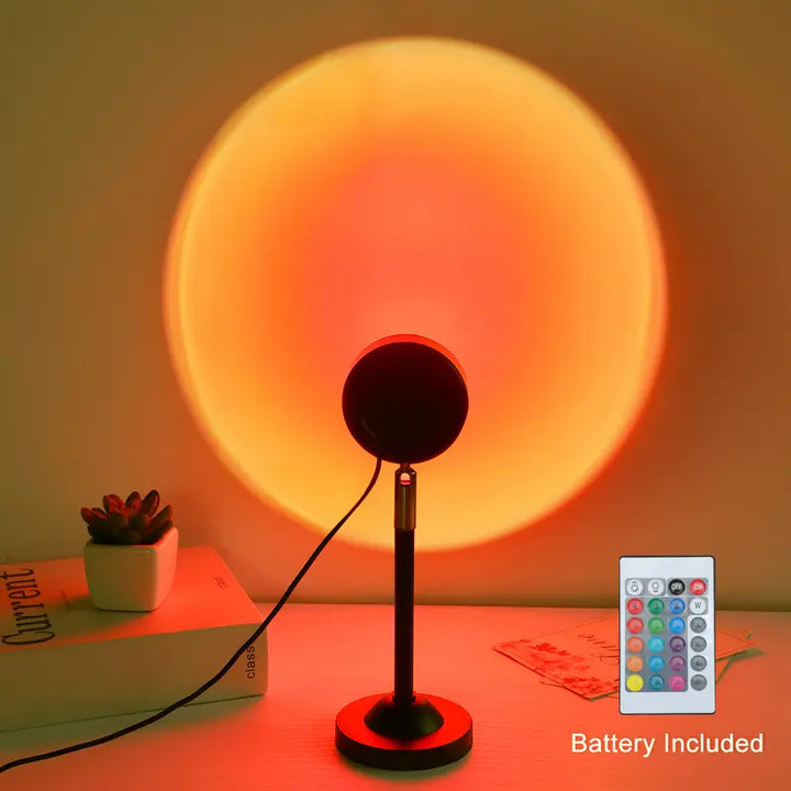 Sunset Lamp Projector 180° Adjustable 4 Modes, RGB Ambient Light for Bedroom & Parties