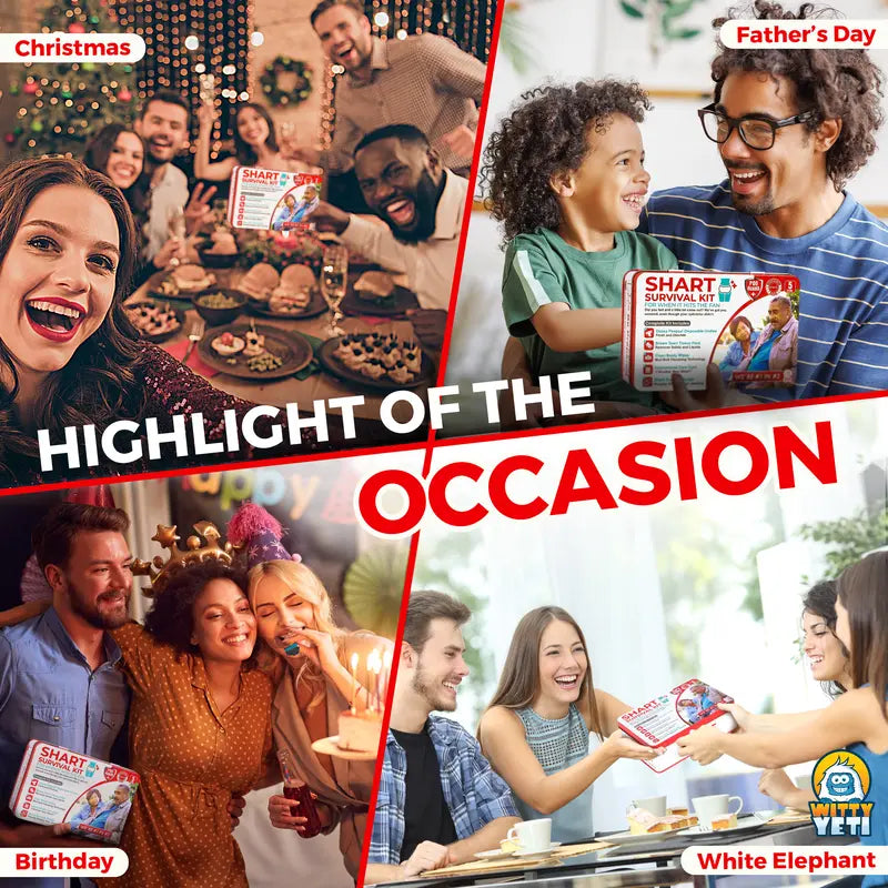 Funny Shart Survival Kit – Ultimate Poop Prank Gag Gift with Wet Wipes, Underwear, and Badge