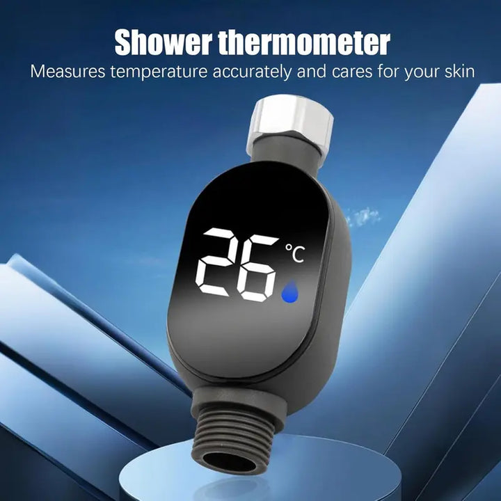 Shower Temperature Sensor Digital Thermometer with 1/2 Inch Nut Size, Precise Water Monitor