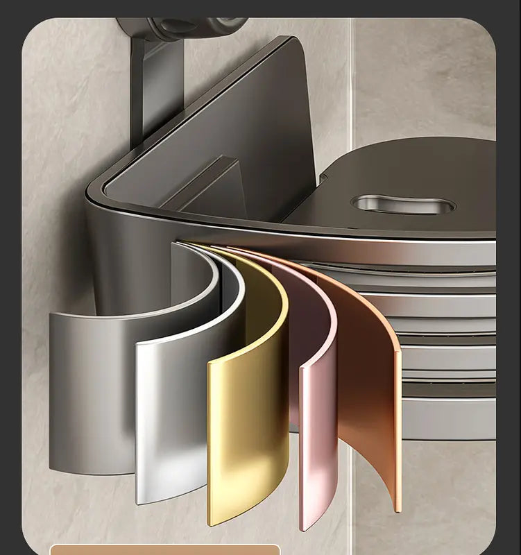 No-Drill Shower Caddy 3-Pack Triangle Corner Suction Shelves 40lbs Capacity