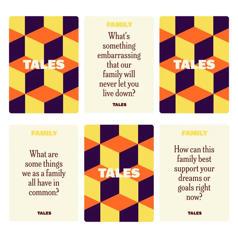 TALES 150 Family Conversation Cards Fun Prompts for Dinners & Gatherings