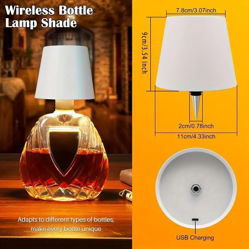 Rechargeable Wine Bottle Lamp Wireless LED Light with 3 Color Temperature Modes