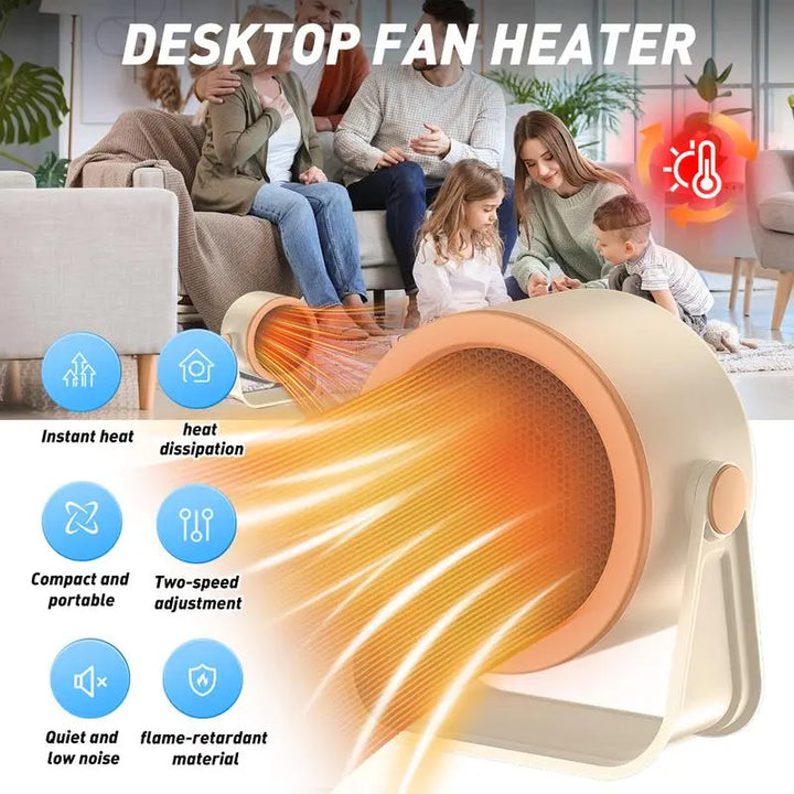 Compact Portable Heater – 2025 Hot Air Blower Mini Radiator, Energy Efficient Winter Warmer