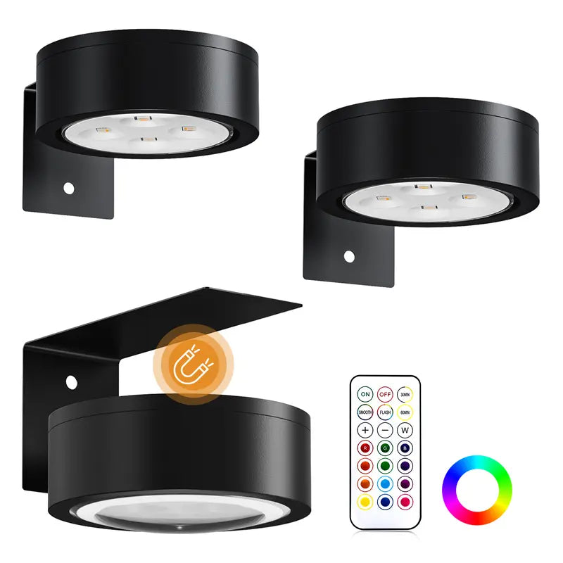 3-Pack RGB Picture Lights Magnetic Wall Lights with Remote, Timer, and Dimmable Control