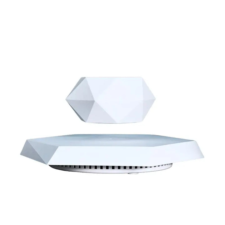 Magnetic Levitation Plant Pot – Black Wood Grain & White Marble with Unique Levitation Effect for Air Plants