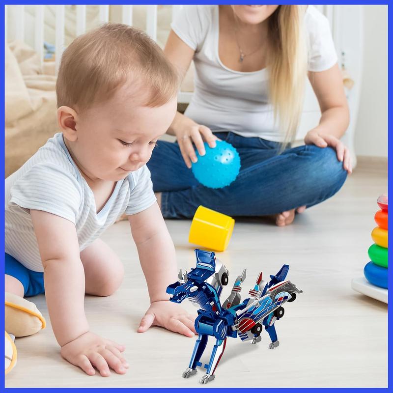 Magnetic Dinosaur Transformer Toy – 2-in-1 Cars that Transform into Flying Dragon, Deer & Unicorn