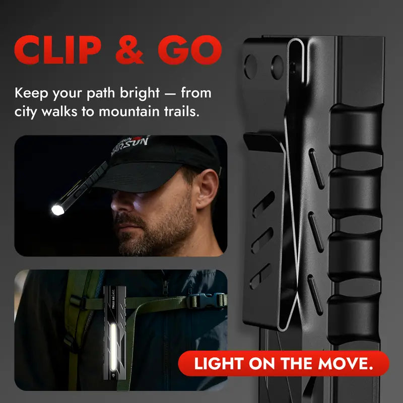 T9 EDC Flashlight – 1500 Lumens Multi-Light LED with Red Laser, UV & USB-C Rechargeable