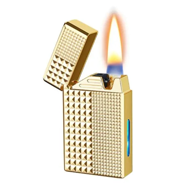 Voice-Activated Windproof Metal Lighter USB Rechargeable Smart Lighter for Outdoor & Home Use