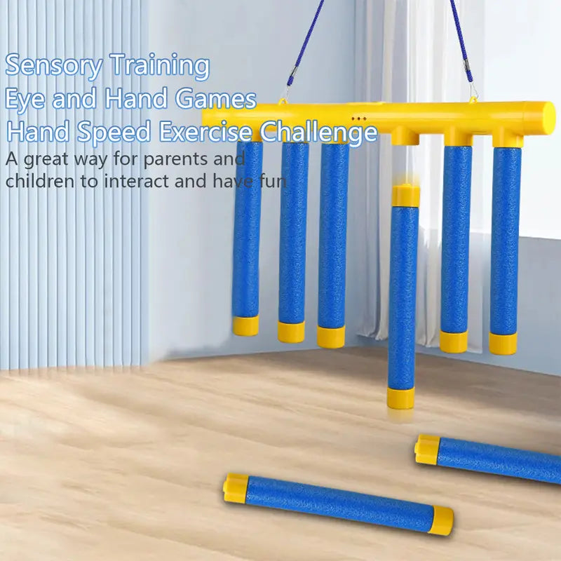 Reflex Challenge Game – Hand-Eye Coordination Toy with Adjustable Speed & Catching Sticks