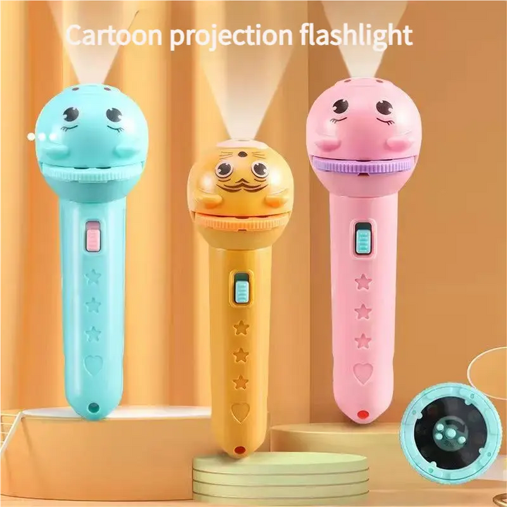 Educational Intelligent Cartoon Projector for Kids Fun Cognitive Learning Flashlight with Multiple Patterns