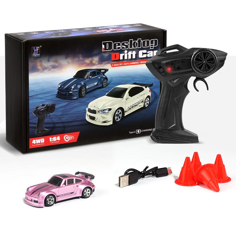 1/64 Mini RC Drift Car – 4WD High-Speed Remote Control Sports Car with LED Lights