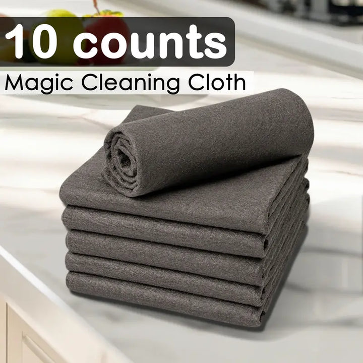 10-Pack Thickened Magic Cleaning Cloths Microfiber Streak-Free Cloths for Glass, Kitchen & Vehicles