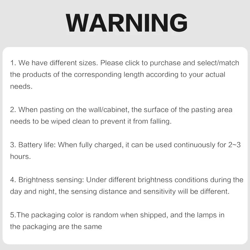 Under Cabinet LED Light Rechargeable Motion Sensor Light with 3 Color Modes