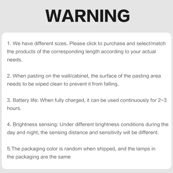 Under Cabinet LED Light Rechargeable Motion Sensor Light with 3 Color Modes