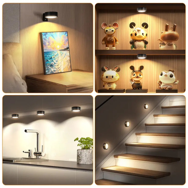 3-Pack RGB Picture Lights Magnetic Wall Lights with Remote, Timer, and Dimmable Control