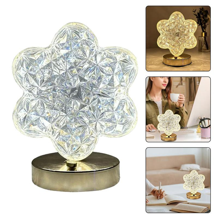 USB Rechargeable Modern Crystal Table Lamp LED Night Light