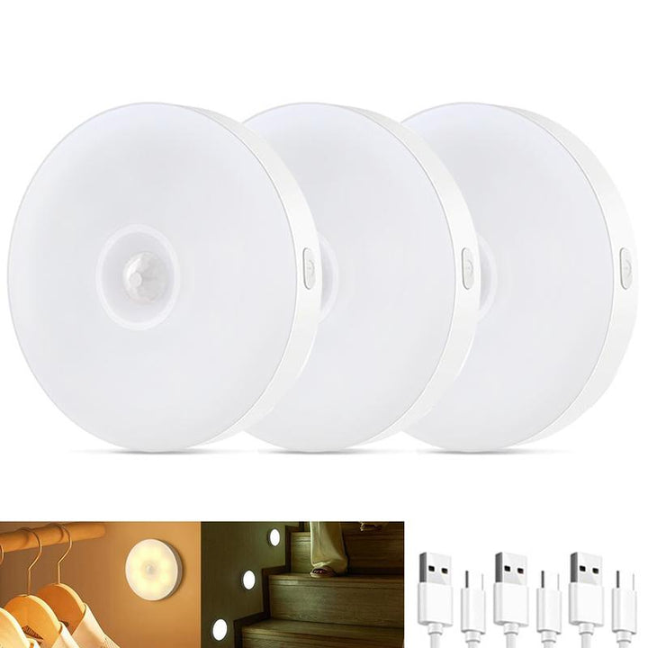 Motion Sensor Night Lights – USB Rechargeable 5-Mode Automatic Indoor Lighting