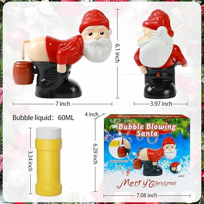Farting Santa Bubble Machine – Christmas Bubble Blower with Funny Sounds & Holiday Music
