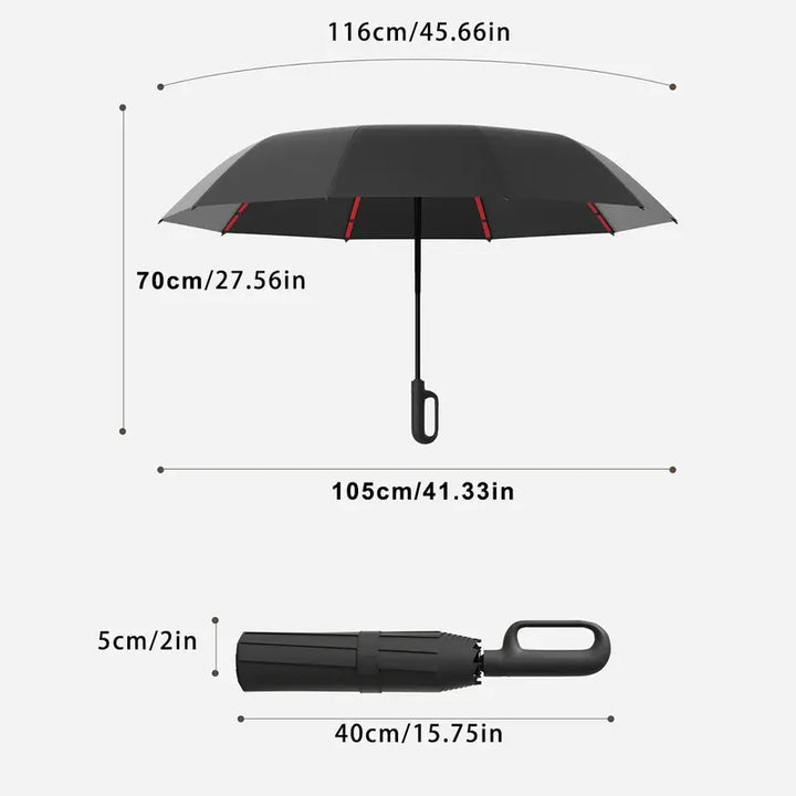 Automatic Folding Umbrella Windproof & Waterproof Portable Rain Umbrella for Men & Women