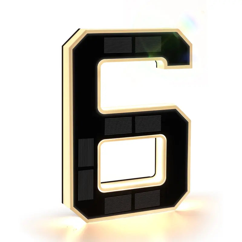 9 Inch Solar LED House Numbers – Waterproof Illuminated Address Sign for Outdoor Use