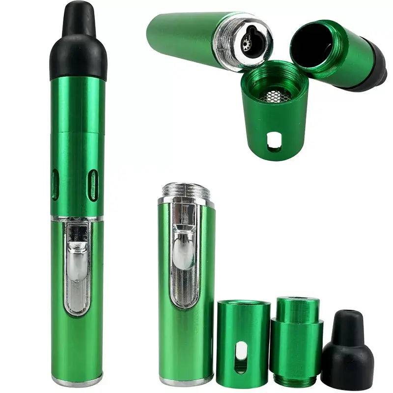 Refillable Metal Butane Torch Lighter Windproof Jet Flame with Adjustable, Child-Resistant Safety